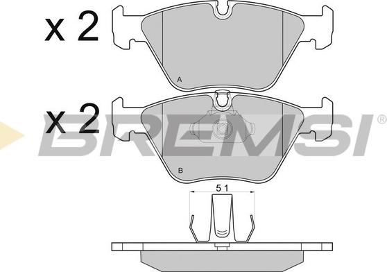 Bremsi BP2685 - Комплект спирачно феродо, дискови спирачки vvparts.bg