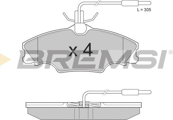 Bremsi BP2686 - Комплект спирачно феродо, дискови спирачки vvparts.bg