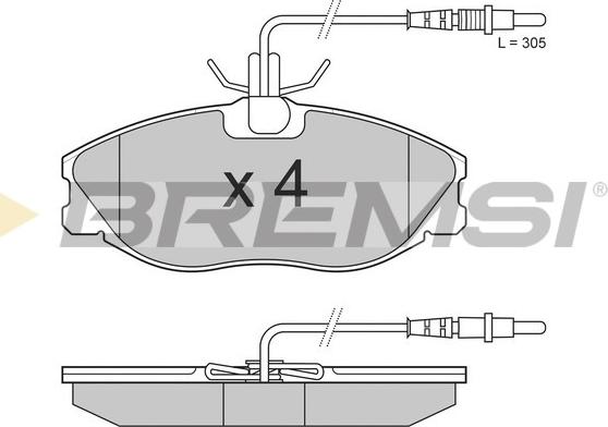 Bremsi BP2683 - Комплект спирачно феродо, дискови спирачки vvparts.bg