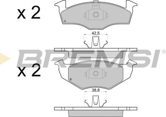 Bremsi BP2682 - Комплект спирачно феродо, дискови спирачки vvparts.bg