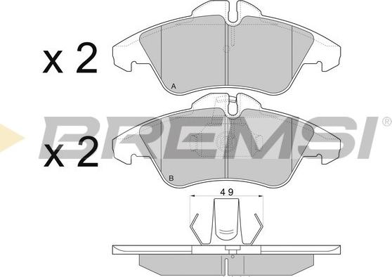 Bremsi BP2687 - Комплект спирачно феродо, дискови спирачки vvparts.bg