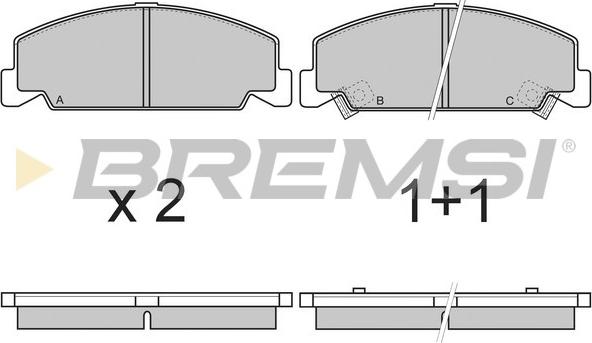 Bremsi BP2634 - Комплект спирачно феродо, дискови спирачки vvparts.bg