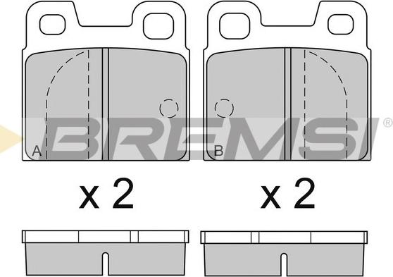 Bremsi BP2090 - Комплект спирачно феродо, дискови спирачки vvparts.bg