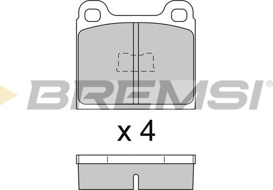 Bremsi BP2091 - Комплект спирачно феродо, дискови спирачки vvparts.bg