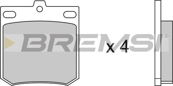 Bremsi BP2049 - Комплект спирачно феродо, дискови спирачки vvparts.bg