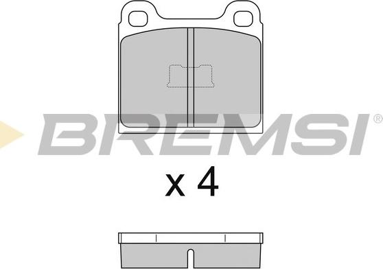 Bremsi BP2054 - Комплект спирачно феродо, дискови спирачки vvparts.bg