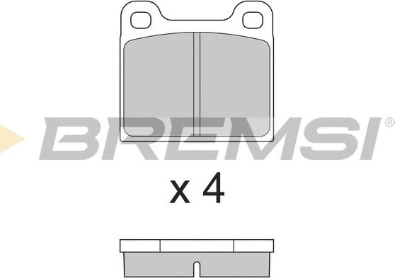Bremsi BP2009 - Комплект спирачно феродо, дискови спирачки vvparts.bg