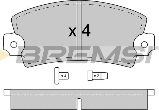 Bremsi BP2018 - Комплект спирачно феродо, дискови спирачки vvparts.bg