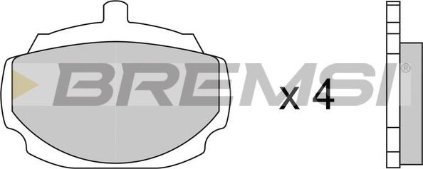 Bremsi BP2033 - Комплект спирачно феродо, дискови спирачки vvparts.bg