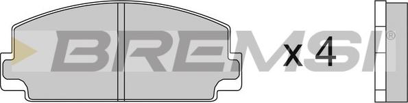 Bremsi BP2077 - Комплект спирачно феродо, дискови спирачки vvparts.bg