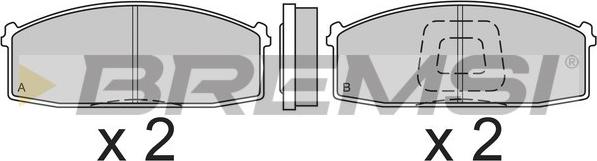 Bremsi BP2199 - Комплект спирачно феродо, дискови спирачки vvparts.bg