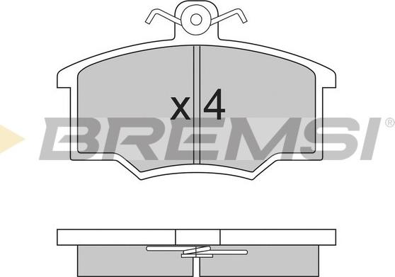 Bremsi BP2143 - Комплект спирачно феродо, дискови спирачки vvparts.bg