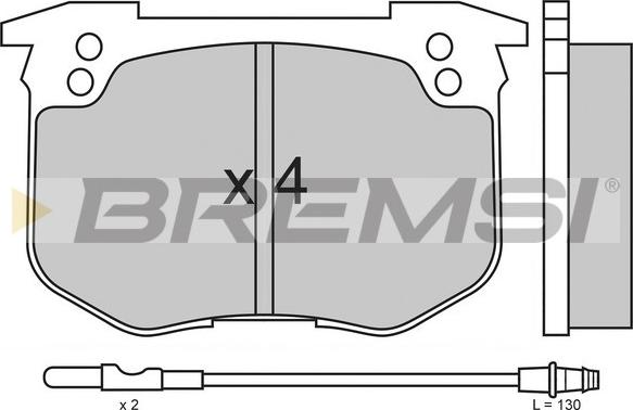 Bremsi BP2159 - Комплект спирачно феродо, дискови спирачки vvparts.bg