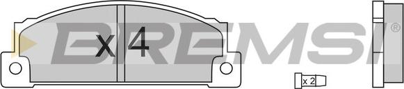 Bremsi BP2158 - Комплект спирачно феродо, дискови спирачки vvparts.bg