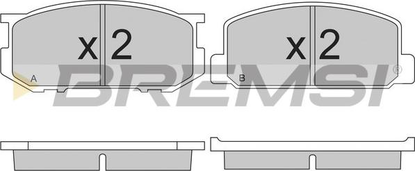 Bremsi BP2165 - Комплект спирачно феродо, дискови спирачки vvparts.bg