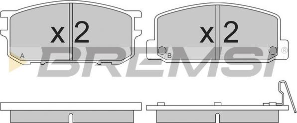 Bremsi BP2167 - Комплект спирачно феродо, дискови спирачки vvparts.bg