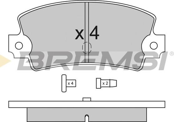 Bremsi BP2114 - Комплект спирачно феродо, дискови спирачки vvparts.bg