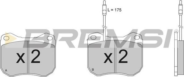 Bremsi BP2118 - Комплект спирачно феродо, дискови спирачки vvparts.bg