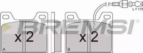 Bremsi BP2129 - Комплект спирачно феродо, дискови спирачки vvparts.bg