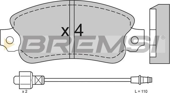 Bremsi BP2127 - Комплект спирачно феродо, дискови спирачки vvparts.bg