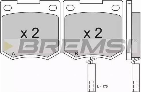 Bremsi BP2171 - Комплект спирачно феродо, дискови спирачки vvparts.bg