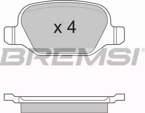 Bremsi BP2891 - Комплект спирачно феродо, дискови спирачки vvparts.bg