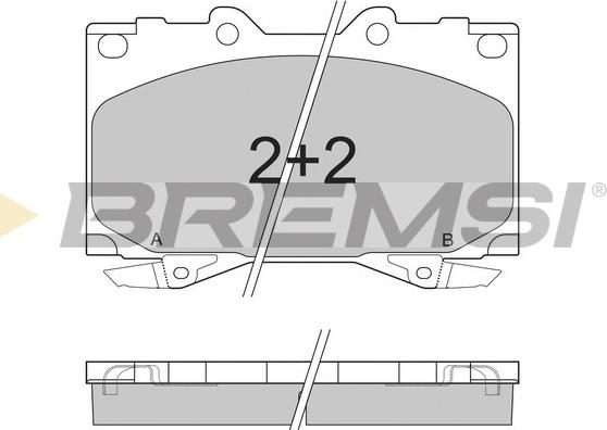 Bremsi BP2898 - Комплект спирачно феродо, дискови спирачки vvparts.bg