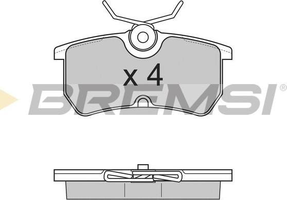 Bremsi BP2844 - Комплект спирачно феродо, дискови спирачки vvparts.bg