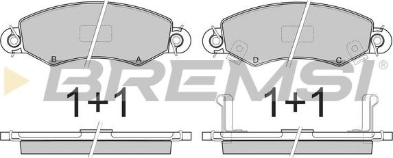 Bremsi BP2846 - Комплект спирачно феродо, дискови спирачки vvparts.bg