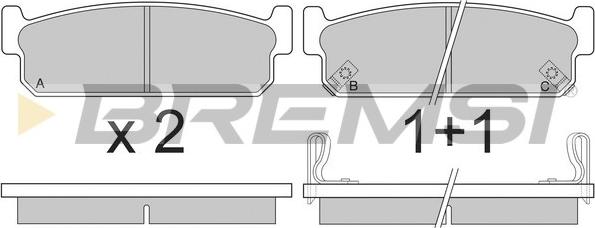 Bremsi BP2860 - Комплект спирачно феродо, дискови спирачки vvparts.bg