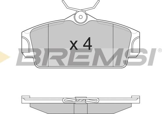 Bremsi BP2862 - Комплект спирачно феродо, дискови спирачки vvparts.bg