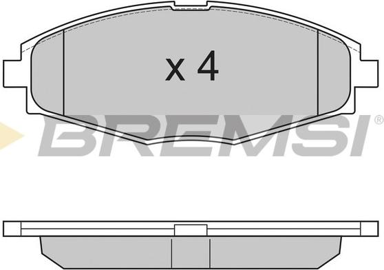 Bremsi BP2804 - Комплект спирачно феродо, дискови спирачки vvparts.bg