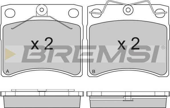 Bremsi BP2802 - Комплект спирачно феродо, дискови спирачки vvparts.bg