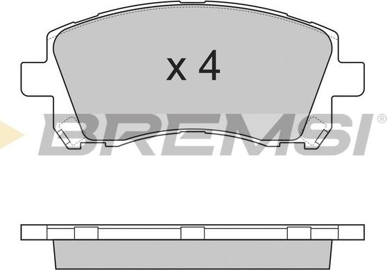 Bremsi BP2819 - Комплект спирачно феродо, дискови спирачки vvparts.bg