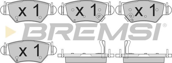 Bremsi BP2812 - Комплект спирачно феродо, дискови спирачки vvparts.bg