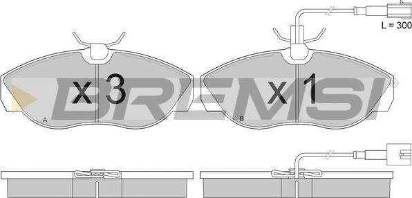 Bremsi BP2888 - Комплект спирачно феродо, дискови спирачки vvparts.bg