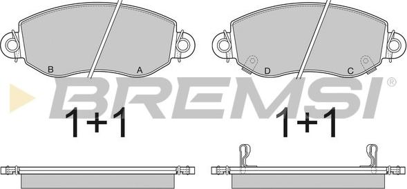 Bremsi BP2887 - Комплект спирачно феродо, дискови спирачки vvparts.bg