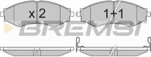 Bremsi BP2834 - Комплект спирачно феродо, дискови спирачки vvparts.bg