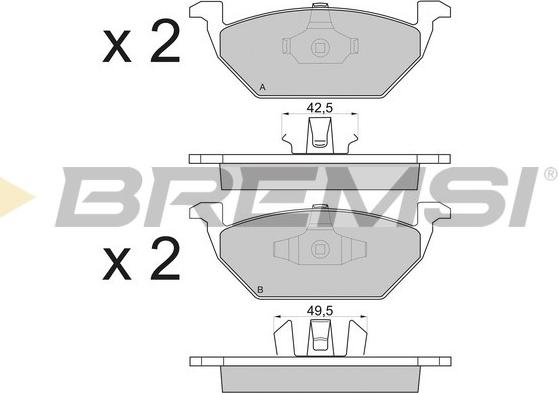 Bremsi BP2835 - Комплект спирачно феродо, дискови спирачки vvparts.bg