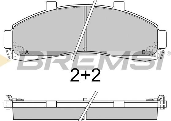 Bremsi BP2829 - Комплект спирачно феродо, дискови спирачки vvparts.bg