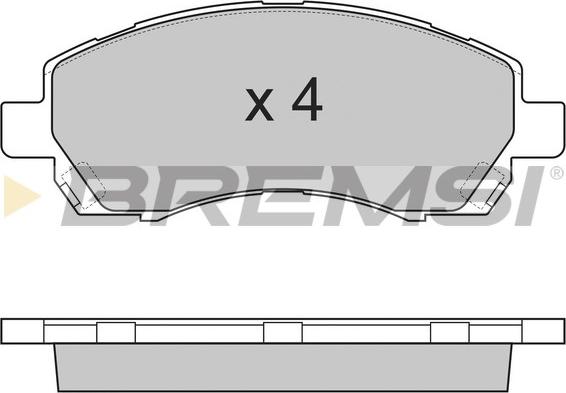 Bremsi BP2820 - Комплект спирачно феродо, дискови спирачки vvparts.bg
