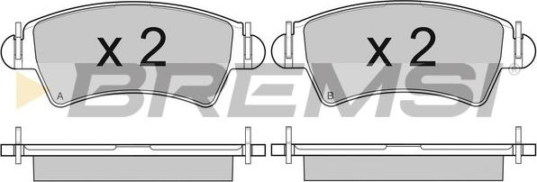 Bremsi BP2879 - Комплект спирачно феродо, дискови спирачки vvparts.bg