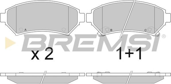 Bremsi BP2876 - Комплект спирачно феродо, дискови спирачки vvparts.bg