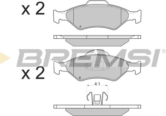 Bremsi BP2873 - Комплект спирачно феродо, дискови спирачки vvparts.bg