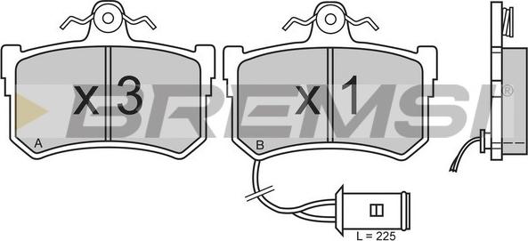 Bremsi BP2395 - Комплект спирачно феродо, дискови спирачки vvparts.bg