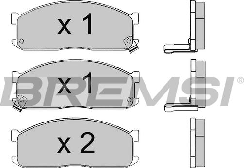 Bremsi BP2390 - Комплект спирачно феродо, дискови спирачки vvparts.bg