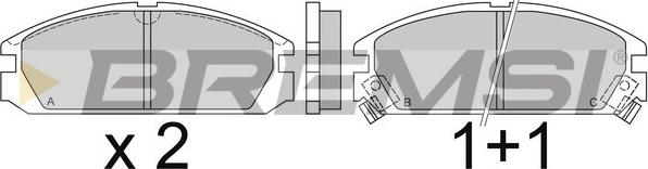 Bremsi BP2349 - Комплект спирачно феродо, дискови спирачки vvparts.bg