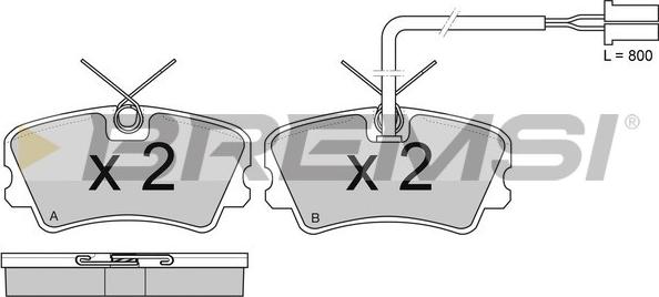 Bremsi BP2342 - Комплект спирачно феродо, дискови спирачки vvparts.bg