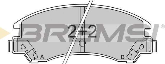 Bremsi BP2358 - Комплект спирачно феродо, дискови спирачки vvparts.bg