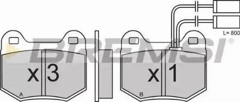 Bremsi BP2364 - Комплект спирачно феродо, дискови спирачки vvparts.bg